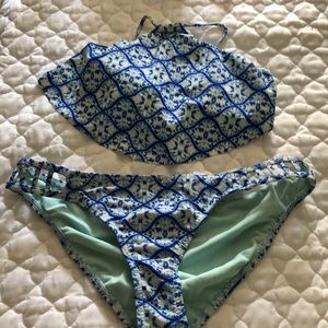 Beautiful blue patterned bathing suit size M